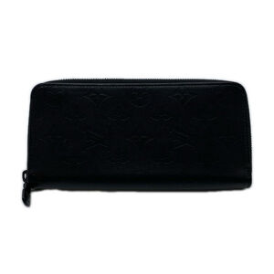 LOUIS VUITTON Shadow Zippy Wallet Vertical Noir M62902 Long in Black Calfskin...